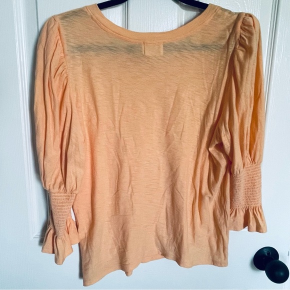 Nation LTD Cadence Drama puff sleeve tee Peach - Picture 4 of 7